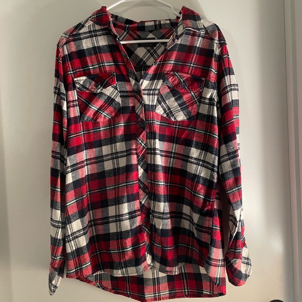 Red white and blue flannel